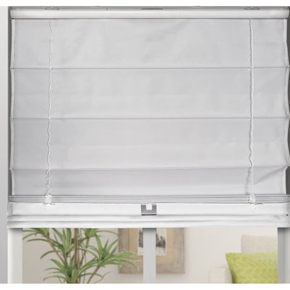 Arlo Blinds White Room Darkening Cordless Lift Fabric Roman Shades