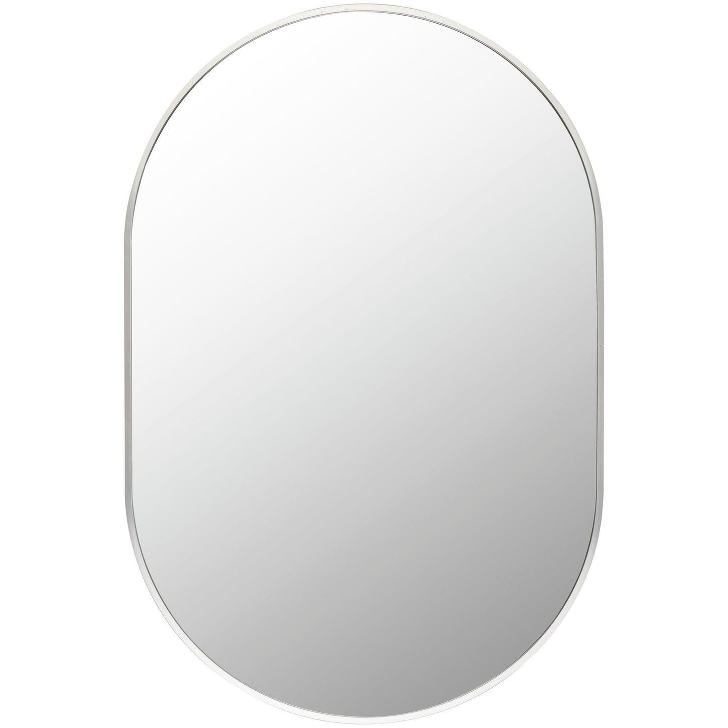 Livabliss Aranya Modern Aluminum Oval Pill-Shaped Accent Mirror