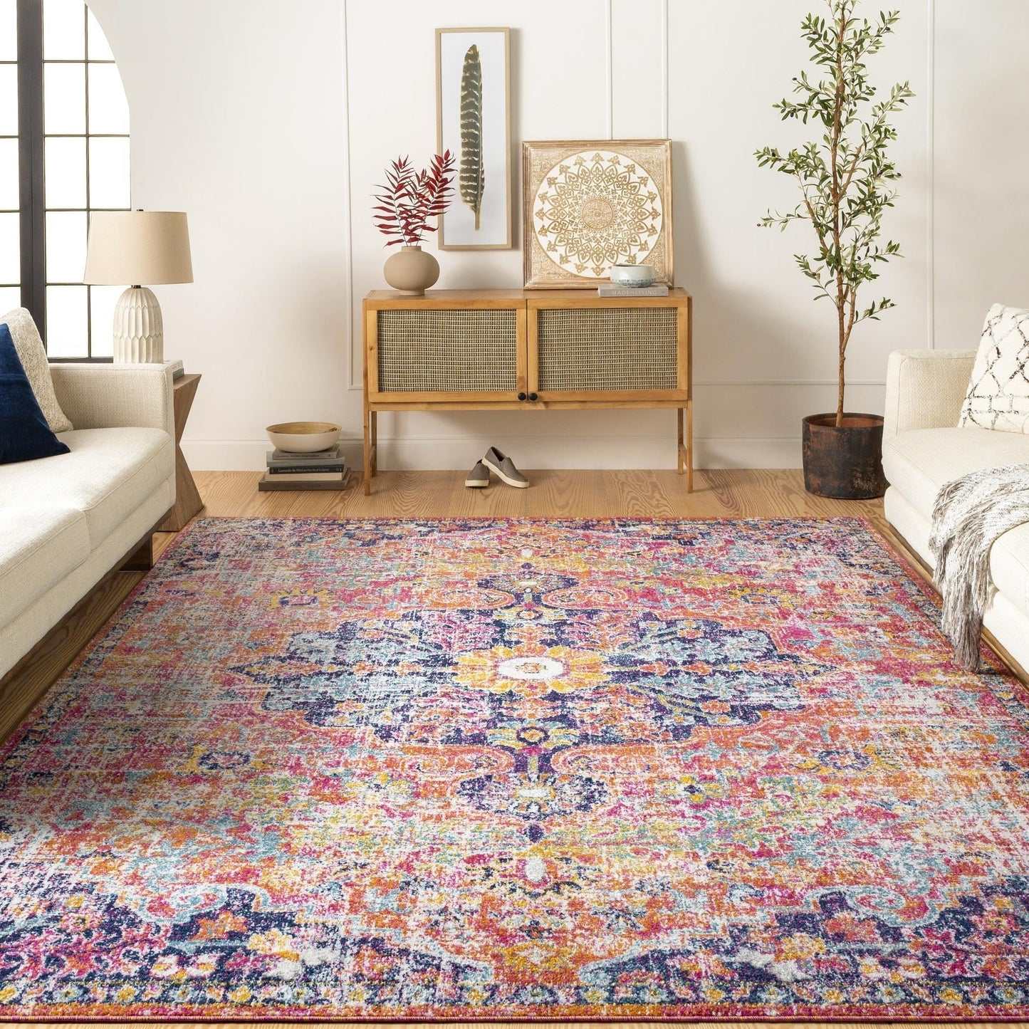 Tapis de sol vintage bohème Caressa de Livabliss