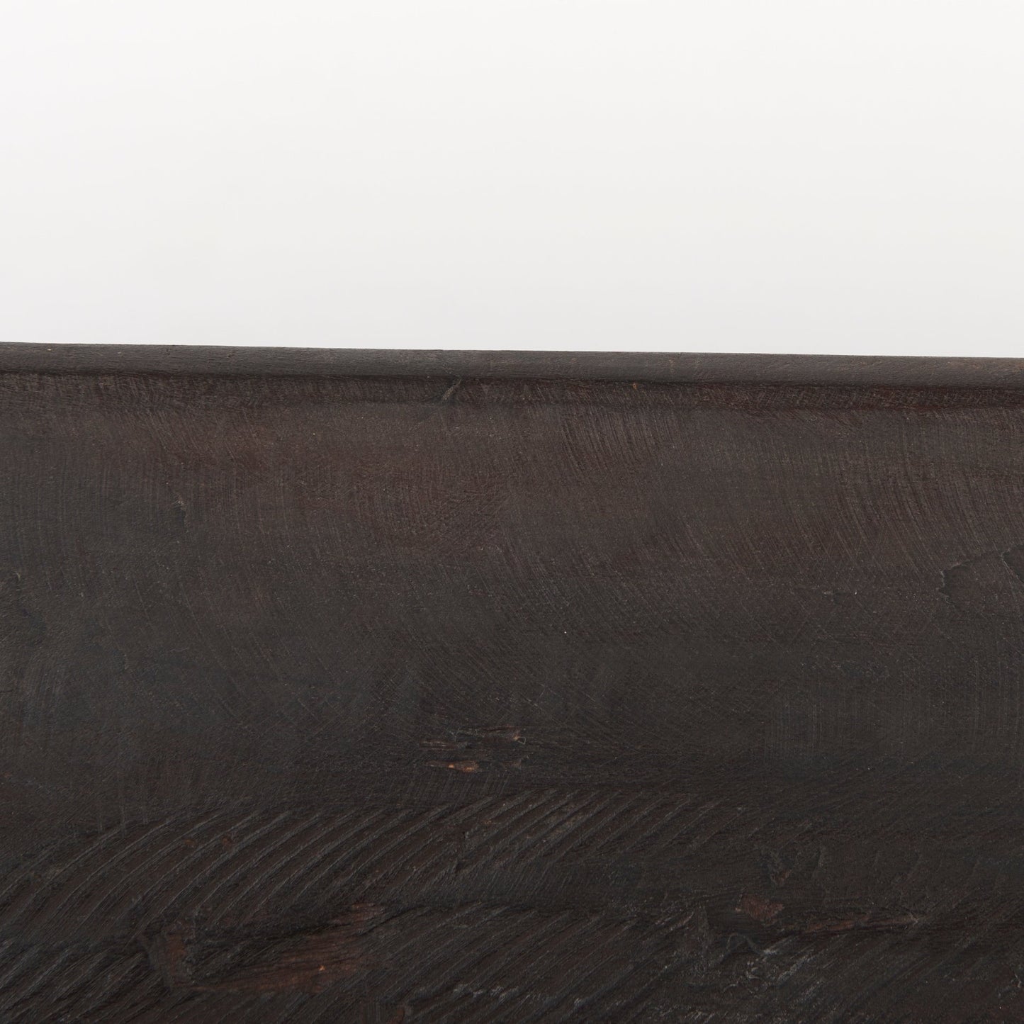 Bol oblong extra large Athena en bois récupéré noir-brun - 26,0 L x 10,0 l x 7,0 H