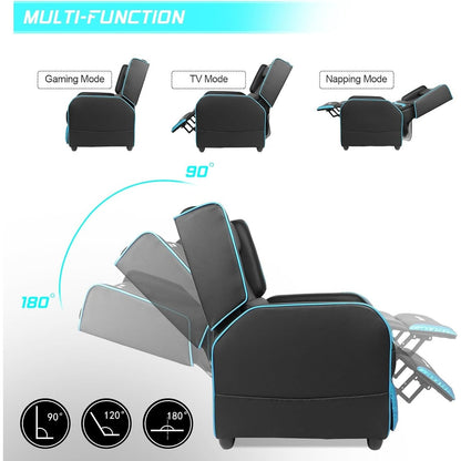 Fauteuil inclinable ergonomique BOSSIN en cuir PU pour le jeu, une place, pour le salon