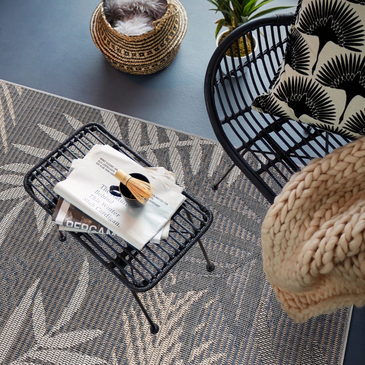 Bahama Palm Frond Indoor/Outdoor Area Rug