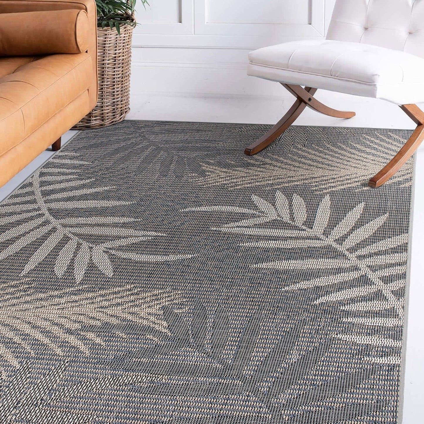 Bahama Palm Frond Indoor/Outdoor Area Rug