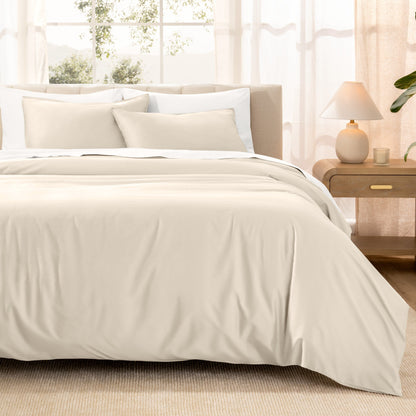 Bare Home Organic Cotton Duvet Cover Set - Smooth Sateen Weave
