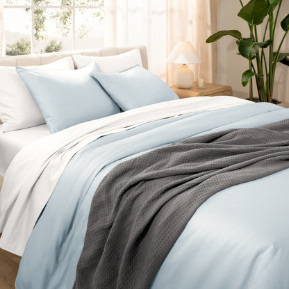 Bare Home Organic Cotton Duvet Cover Set - Smooth Sateen Weave