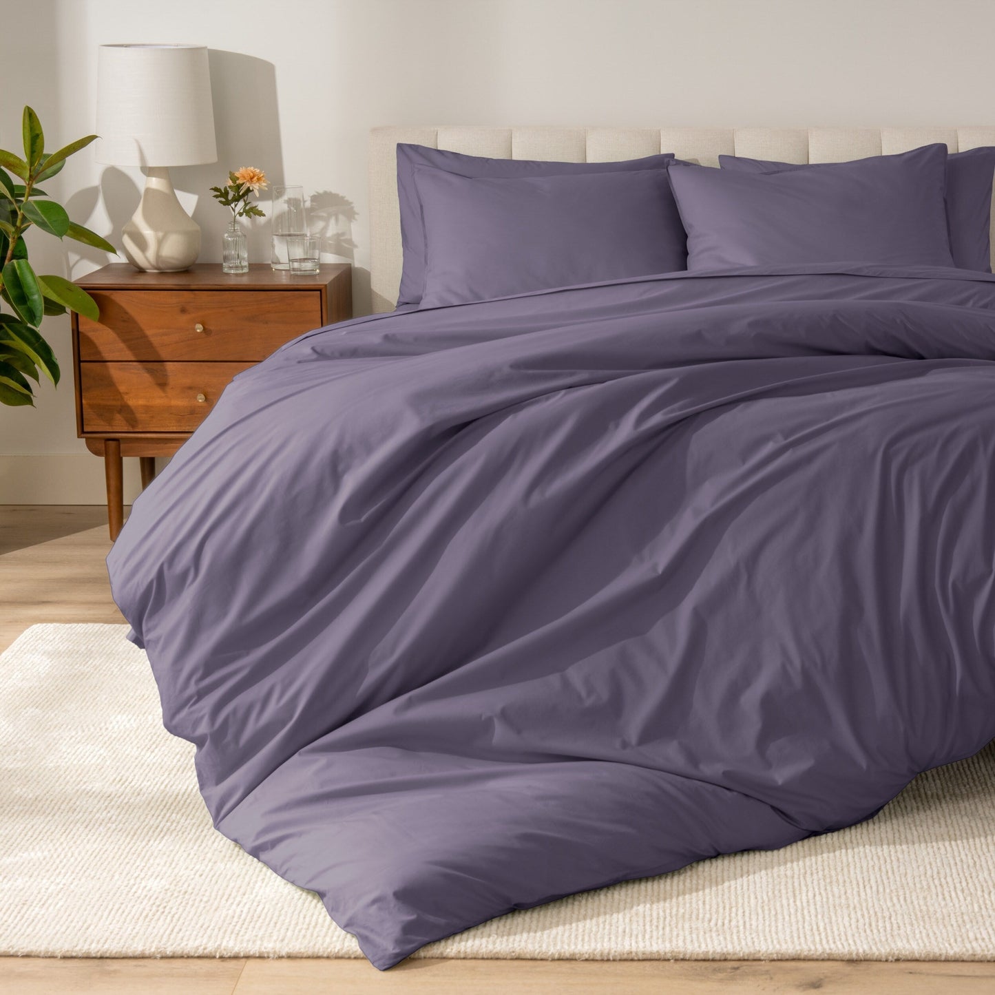 Bare Home Organic Cotton Percale Duvet Cover Set