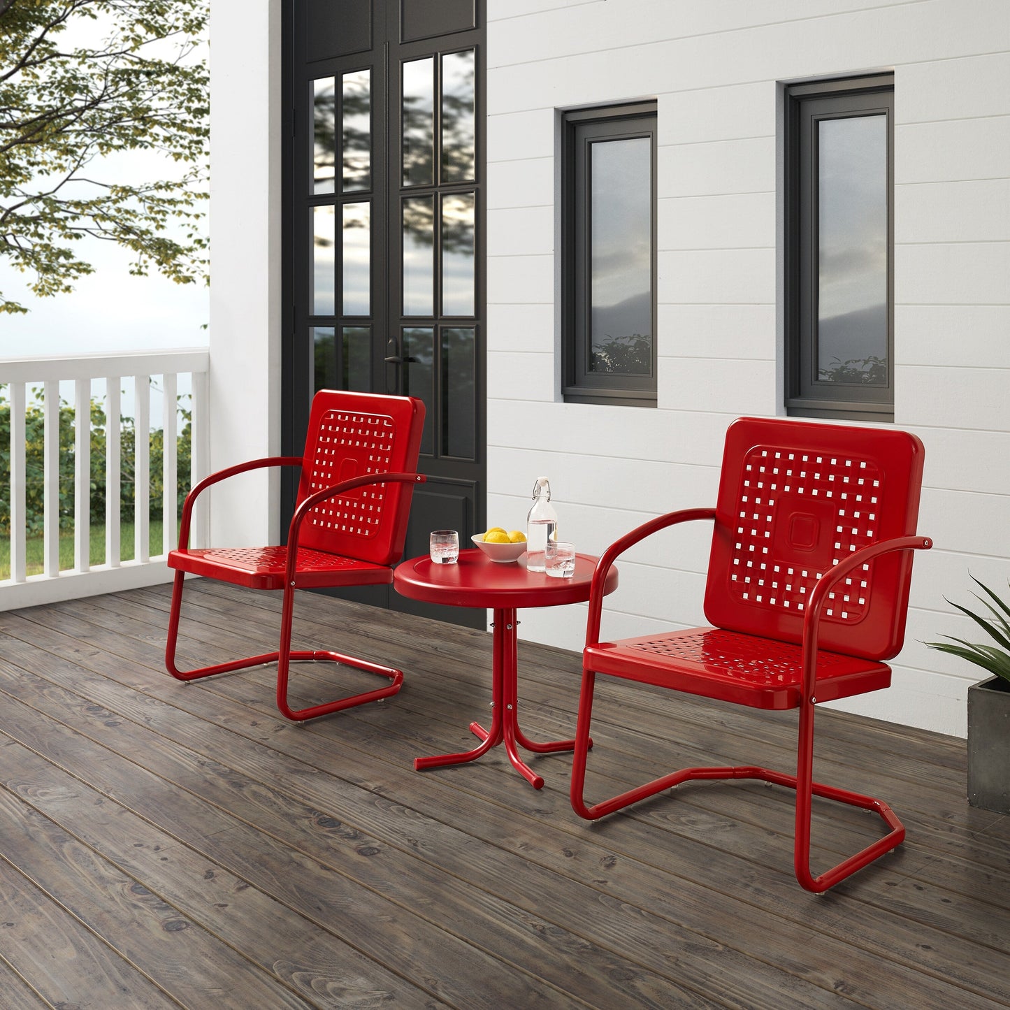 Crosley Bates 3Pc Outdoor Chair Set - 84 W x 22 D x 35 H