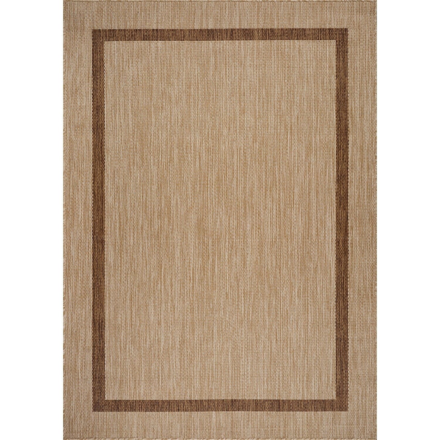 Tapis Beverly Rug moderne à bordures pour intérieur et extérieur, tapis d'extérieur pour patio, terrasse, porche