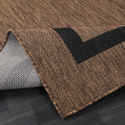 Tapis Beverly Rug moderne à bordures pour intérieur et extérieur, tapis d'extérieur pour patio, terrasse, porche