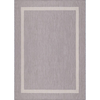 Tapis Beverly Rug moderne à bordures pour intérieur et extérieur, tapis d'extérieur pour patio, terrasse, porche