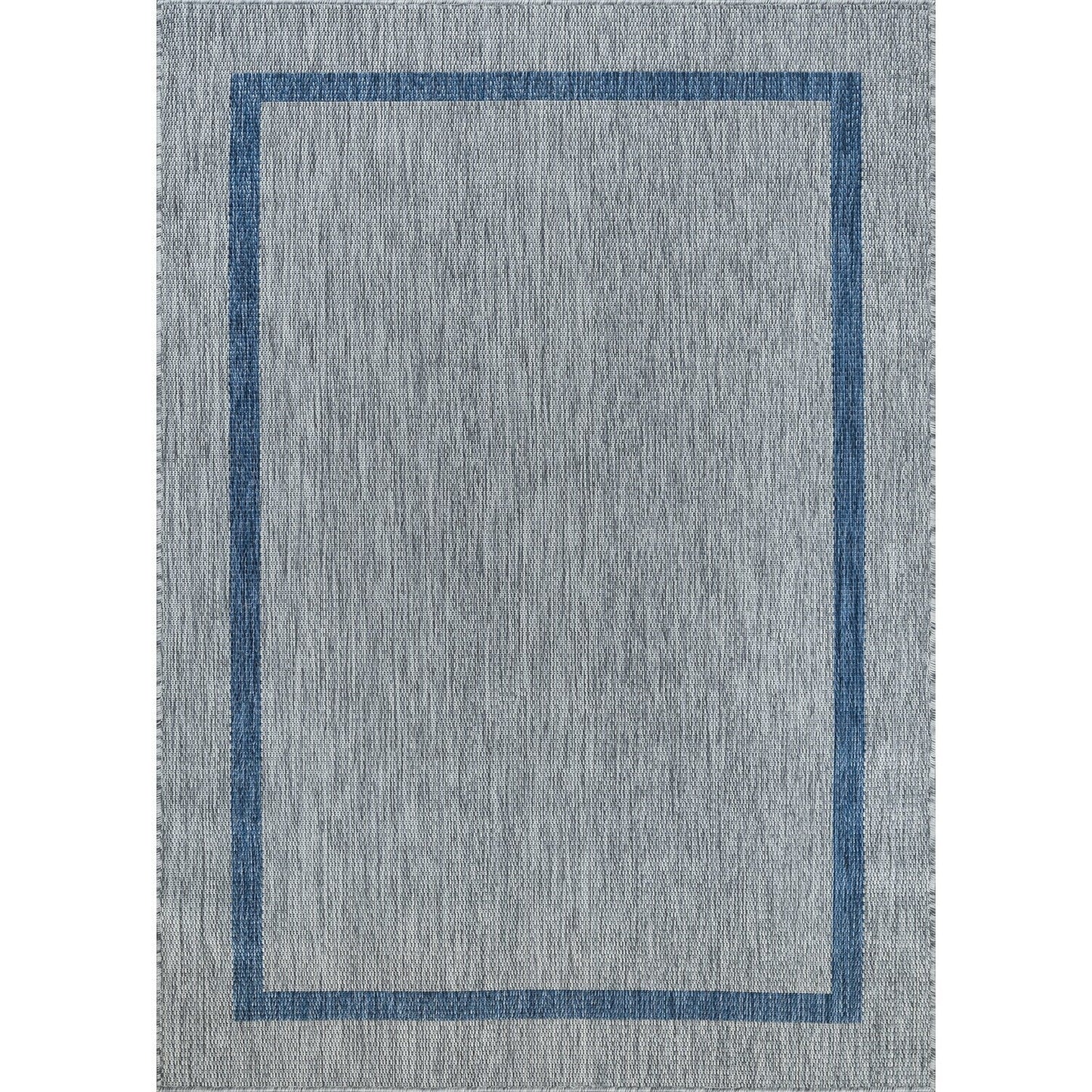 Tapis Beverly Rug moderne à bordures pour intérieur et extérieur, tapis d'extérieur pour patio, terrasse, porche
