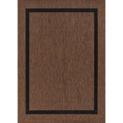 Tapis Beverly Rug moderne à bordures pour intérieur et extérieur, tapis d'extérieur pour patio, terrasse, porche