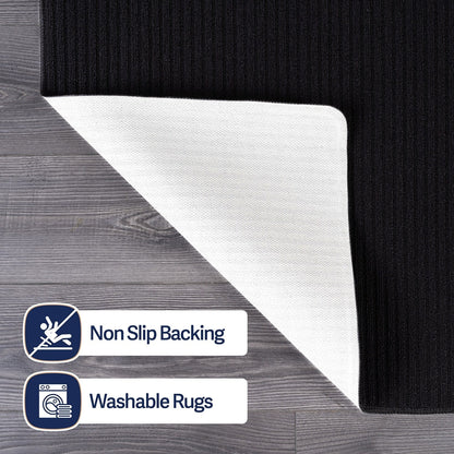 Tapis d'intérieur Beverly Rug uni, antidérapant, dos en caoutchouc, lavable