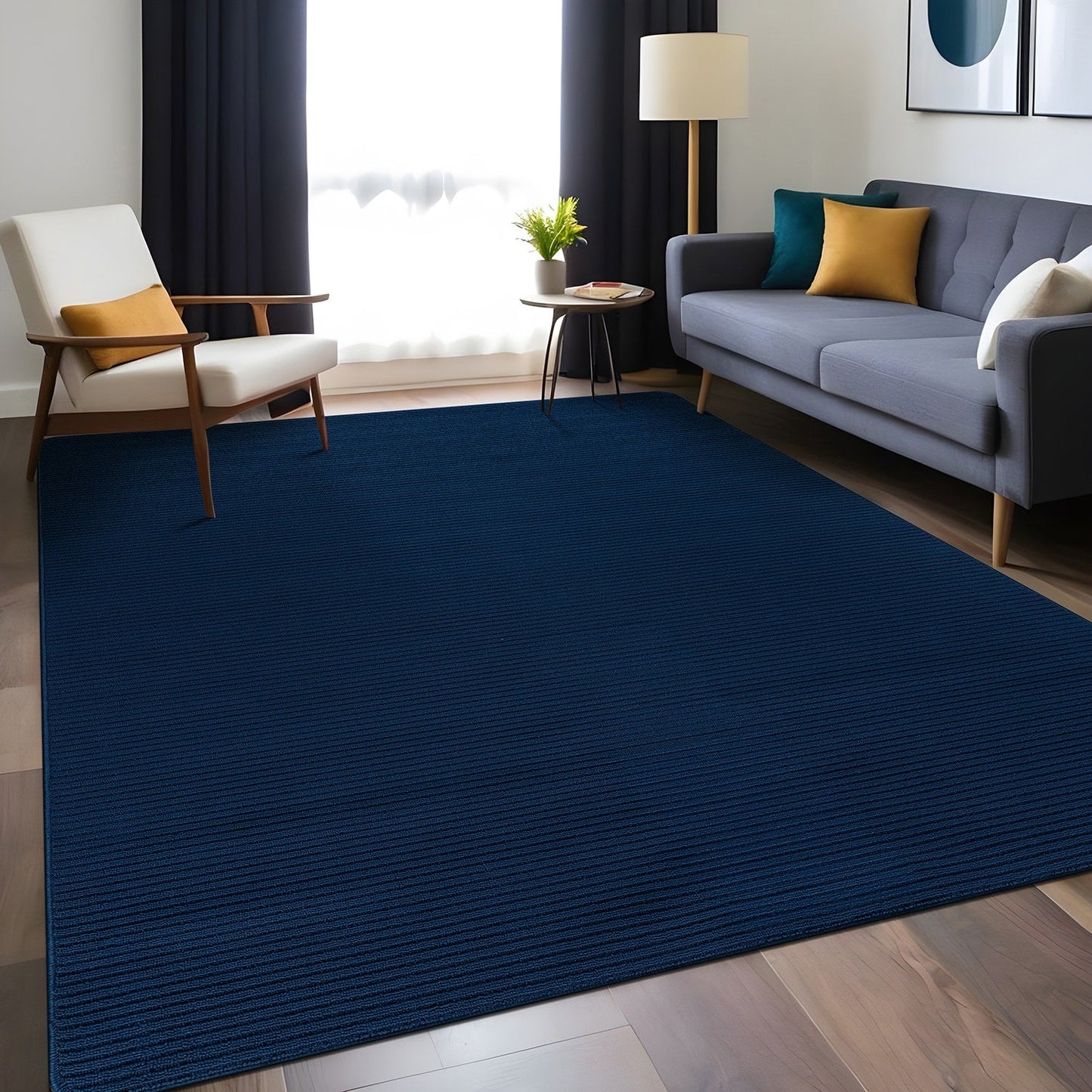 Tapis d'intérieur Beverly Rug uni, antidérapant, dos en caoutchouc, lavable