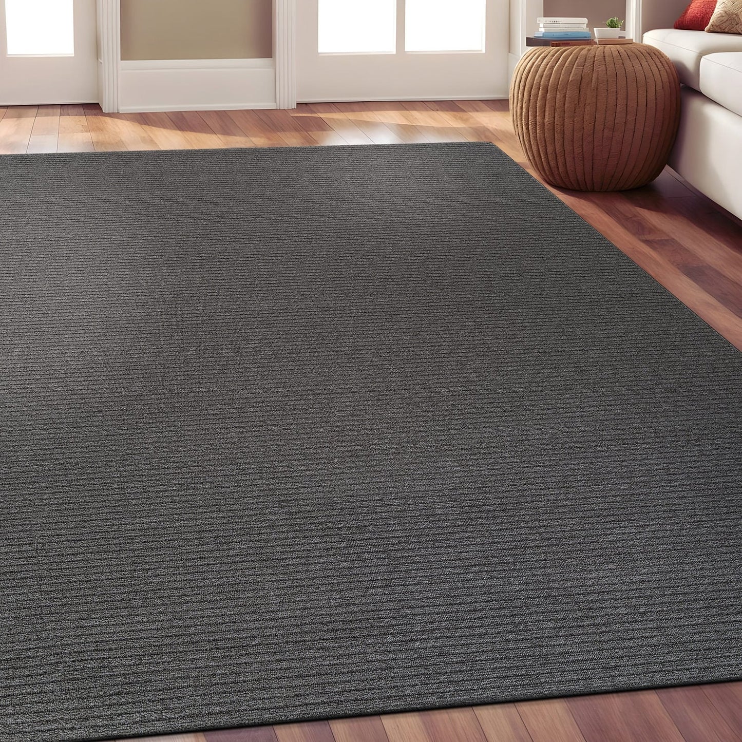 Tapis d'intérieur Beverly Rug uni, antidérapant, dos en caoutchouc, lavable