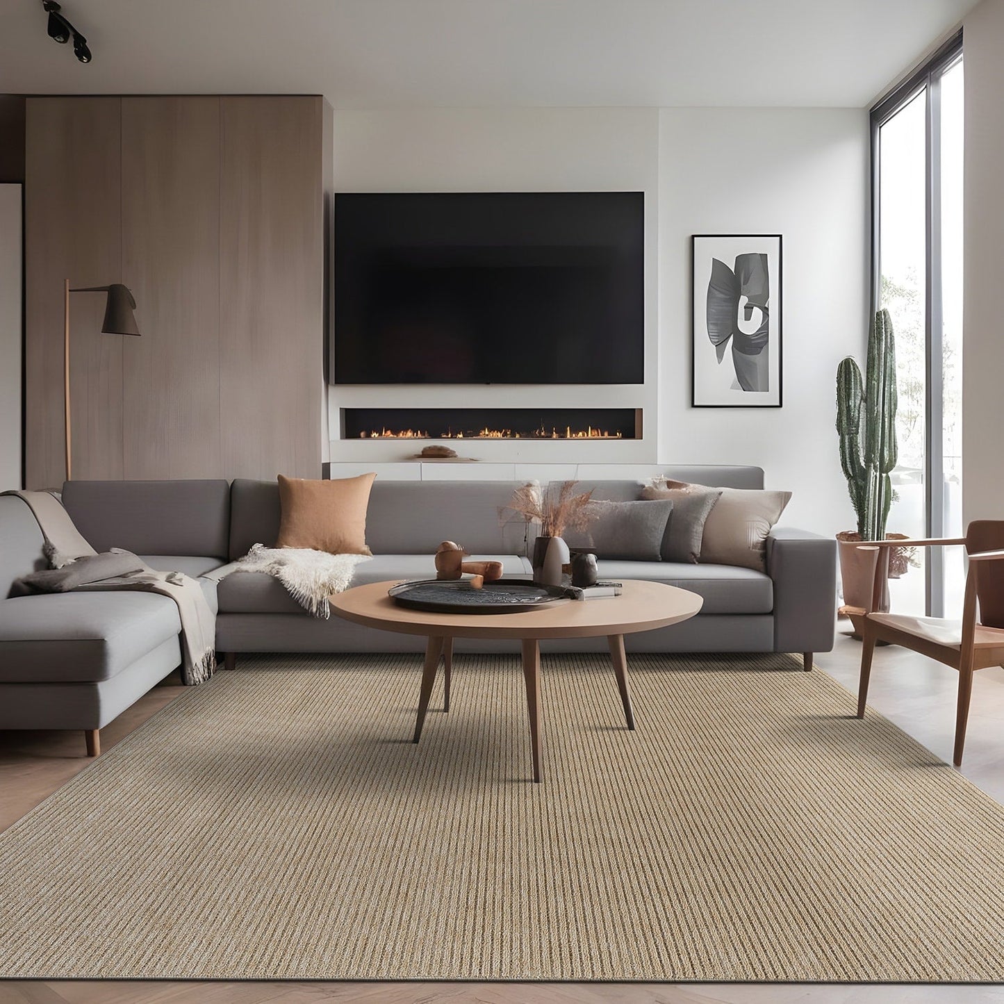 Tapis d'intérieur Beverly Rug uni, antidérapant, dos en caoutchouc, lavable