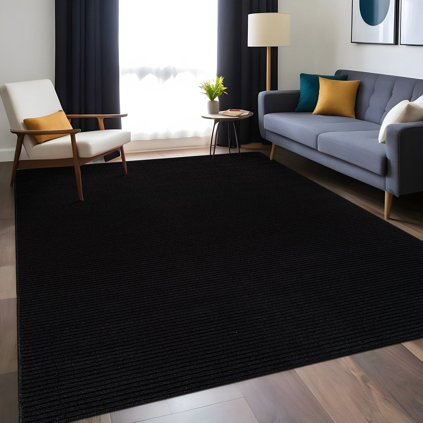 Tapis d'intérieur Beverly Rug uni, antidérapant, dos en caoutchouc, lavable