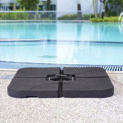 Bonosuki 4-Piece Cantilever Base Offset Patio Umbrella Stand, 176lb - 40.9 x 40.9