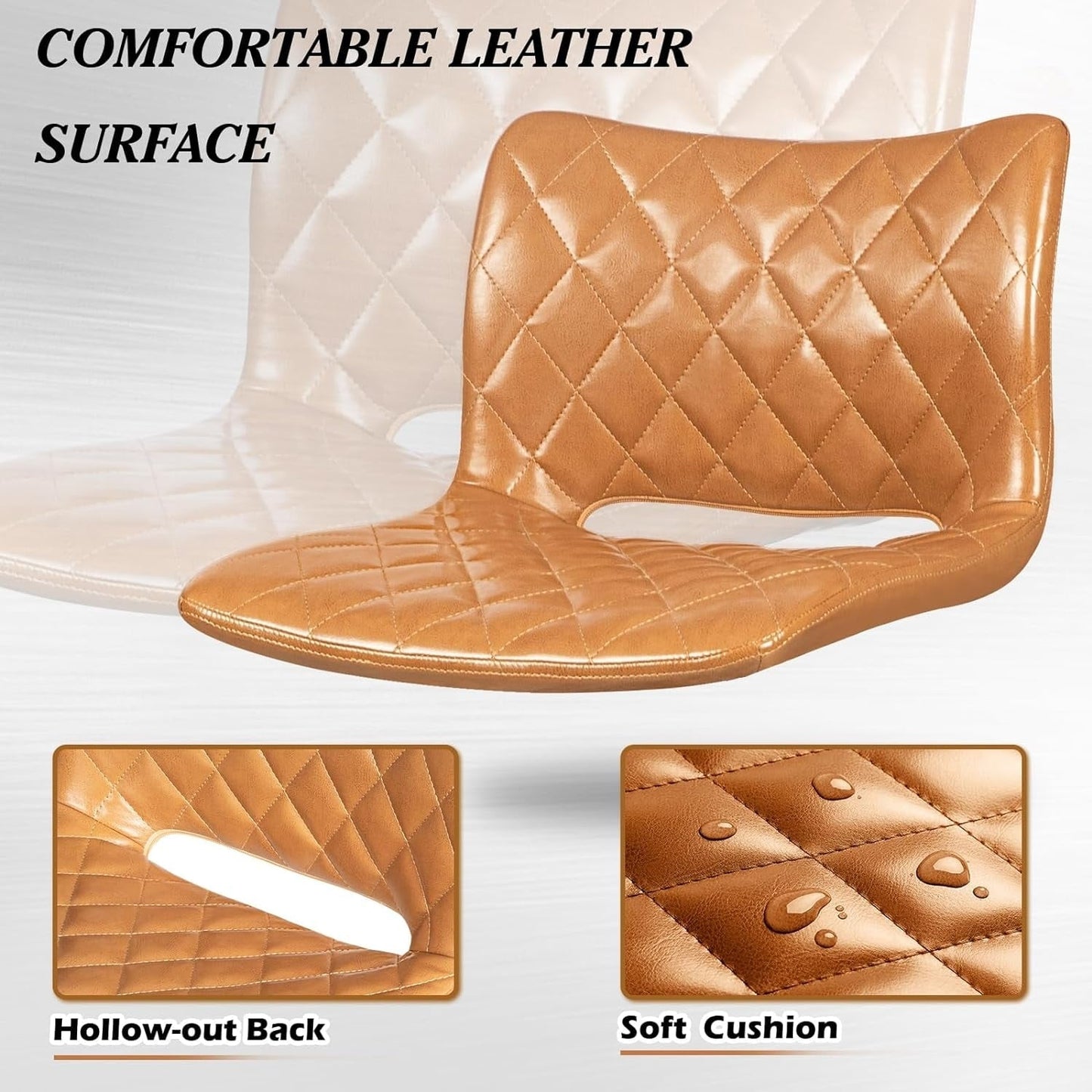 Bossin Adjustable Swivel Bar Stools with Backs – Counter Height