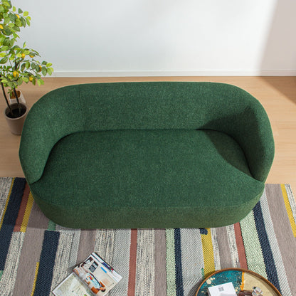 KINWELL Boucle Upholstered 2-Seats Loveseat with Pillows