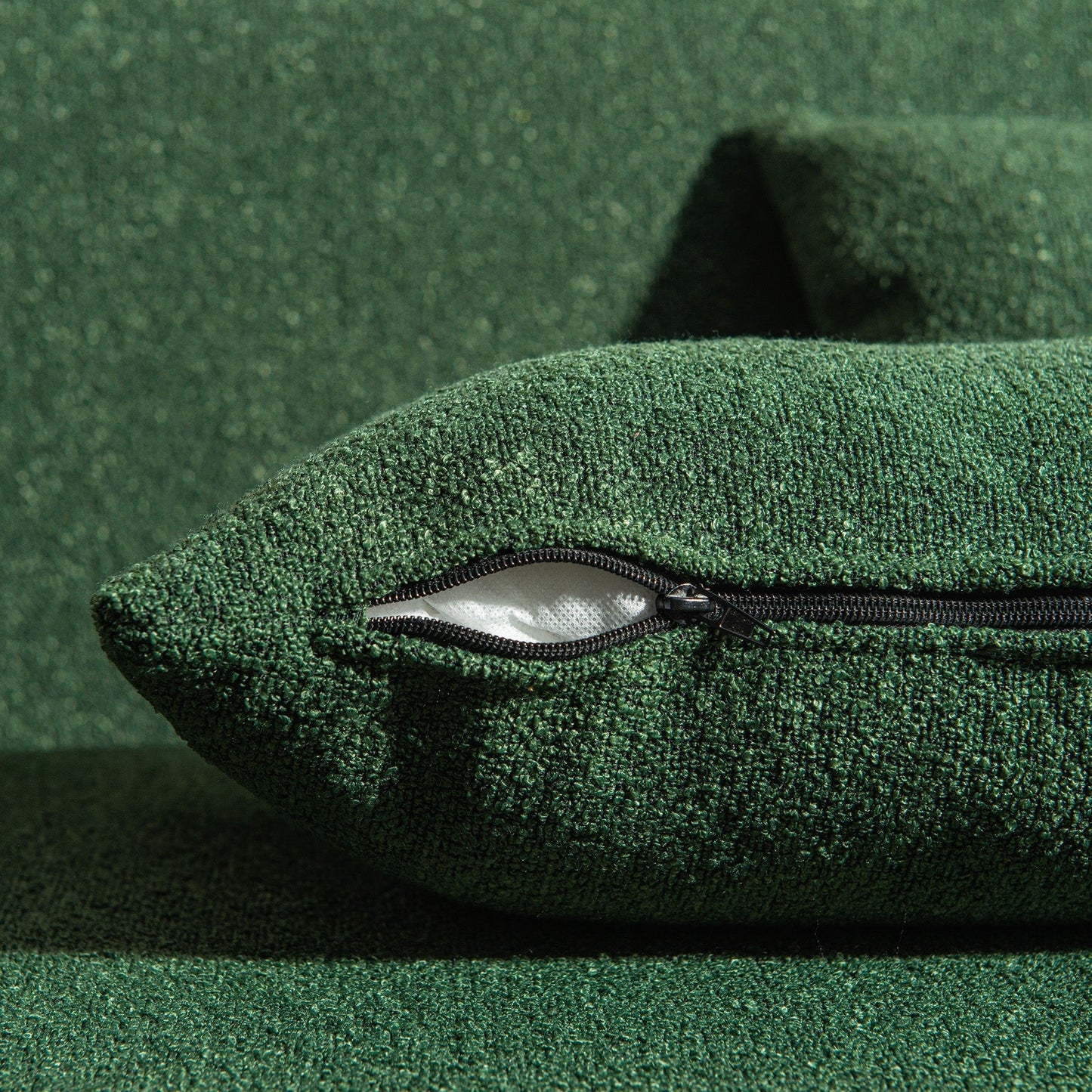 KINWELL Boucle Upholstered 2-Seats Loveseat with Pillows