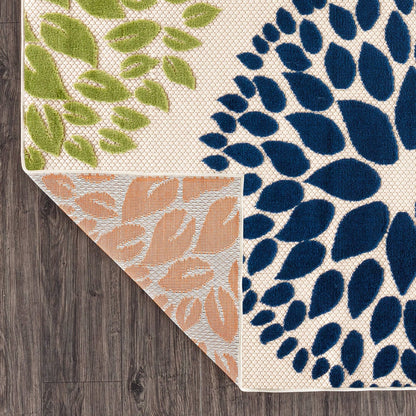 Tapis d'intérieur/extérieur Brescia à motifs floraux modernes