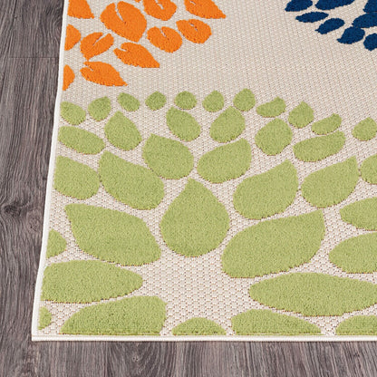 Tapis d'intérieur/extérieur Brescia à motifs floraux modernes