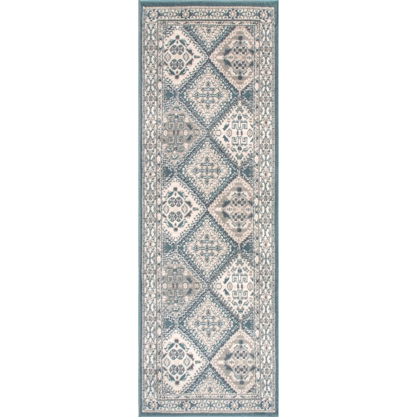 Tapis de sol carrelé traditionnel Nuloom Becca