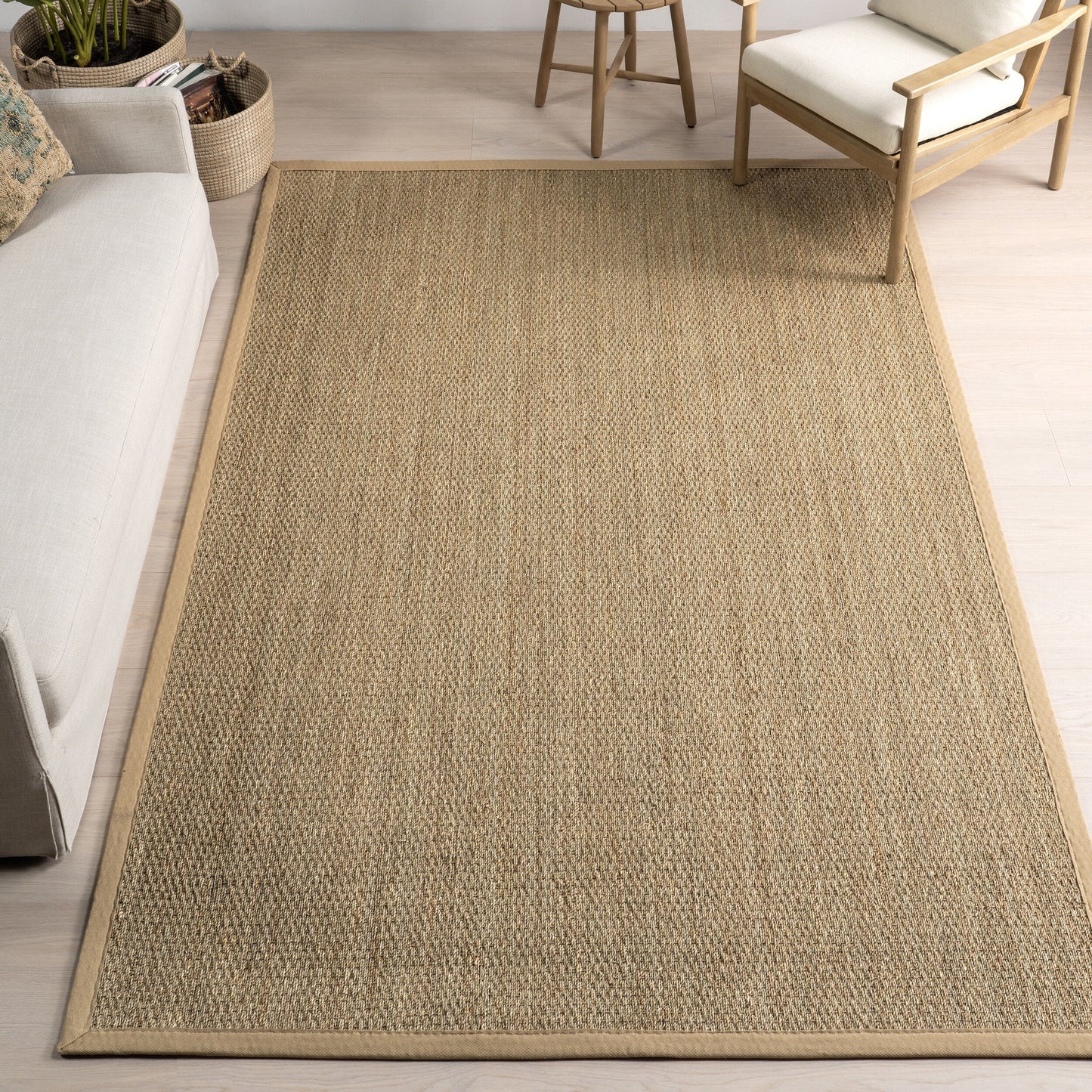 Tapis Nuloom Kiana Casual à bordure en jonc de mer