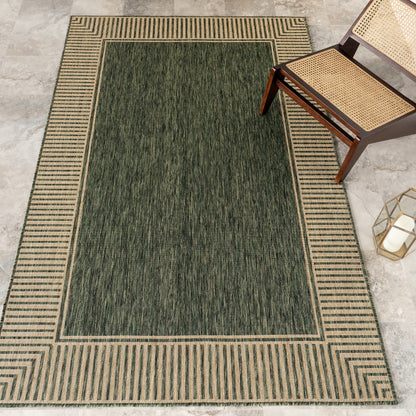 Tapis d'intérieur/extérieur Nuloom Leah Classic à bordures