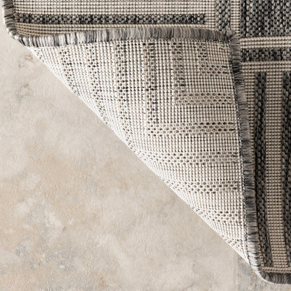 Tapis d'intérieur/extérieur Nuloom Leah Classic à bordures