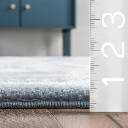 Tapis à poils longs Nuloom Loni SuperiorWash uni, lavable en machine