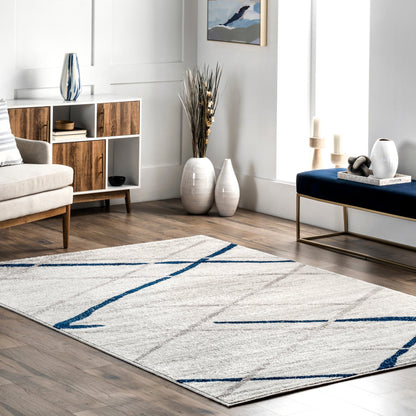 Tapis de sol moderne abstrait Nuloom Skylar