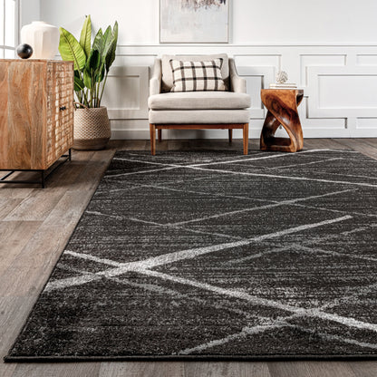 Tapis de sol moderne abstrait Nuloom Skylar