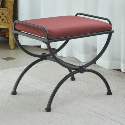 Cambridge Iron Vanity Stool with Cushion