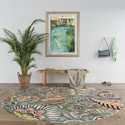 Tapis d'intérieur Caprice style moderne du milieu du siècle à motif floral