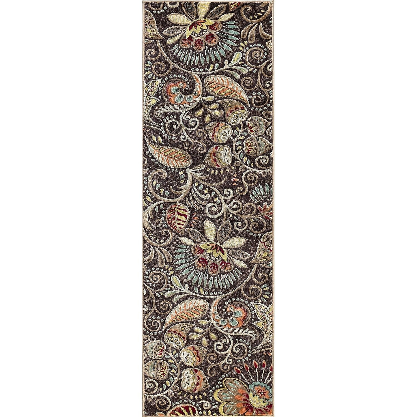 Tapis d'intérieur Caprice style moderne du milieu du siècle à motif floral
