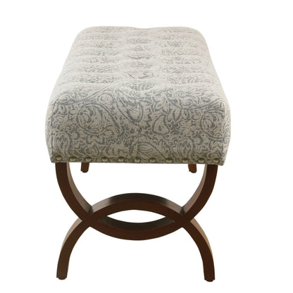 Banc capitonné Carolina avec garniture cloutée