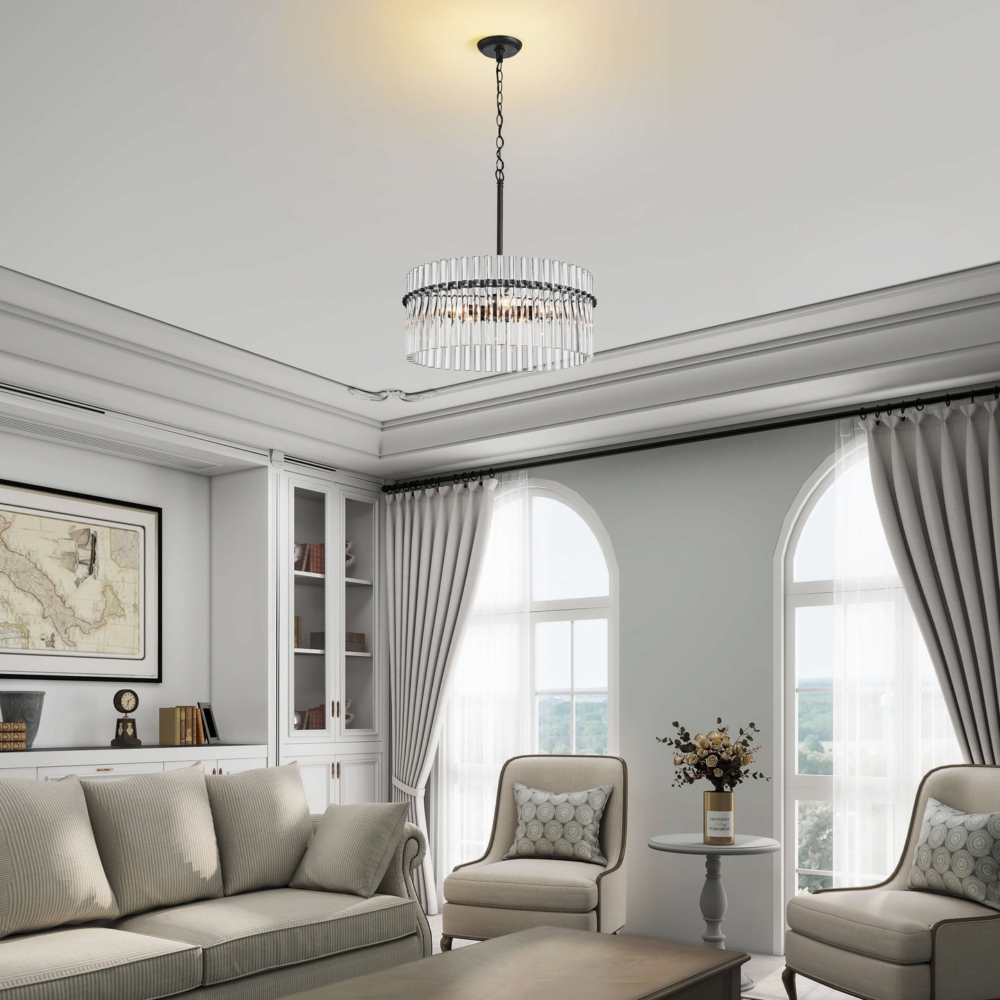 Lustre en cristal Casandra à 5 lumières