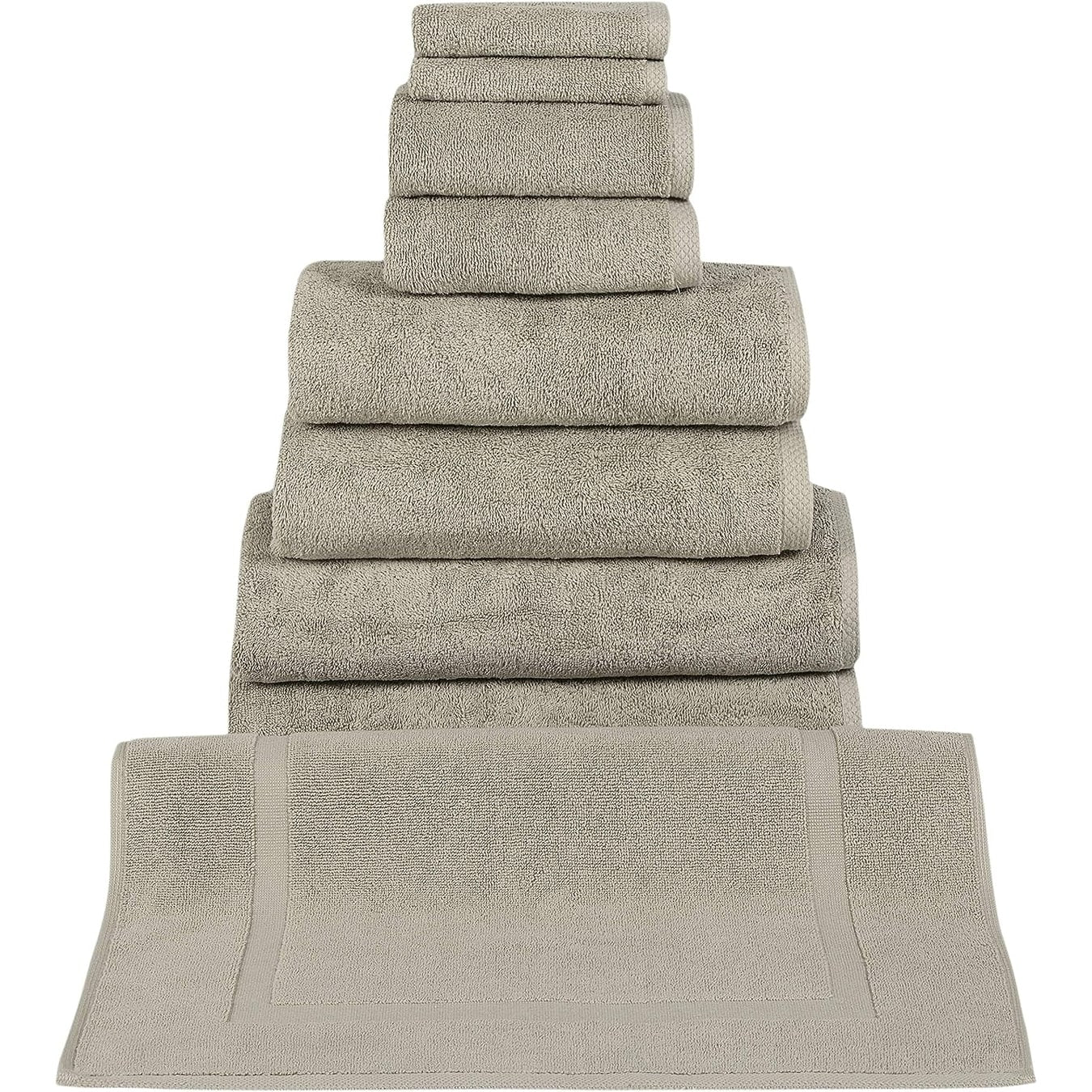 Ensemble de serviettes CTT 100 % coton turc, 8 ou 9 pièces, séchage rapide et absorbantes