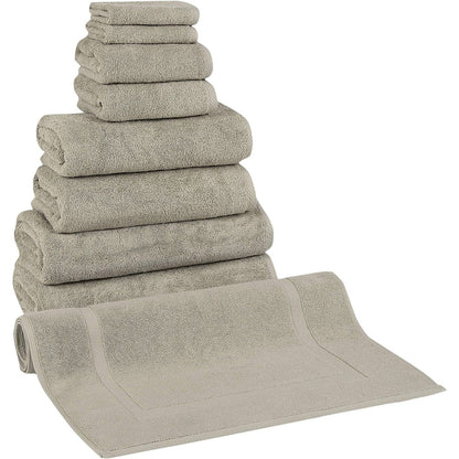 Ensemble de serviettes CTT 100 % coton turc, 8 ou 9 pièces, séchage rapide et absorbantes