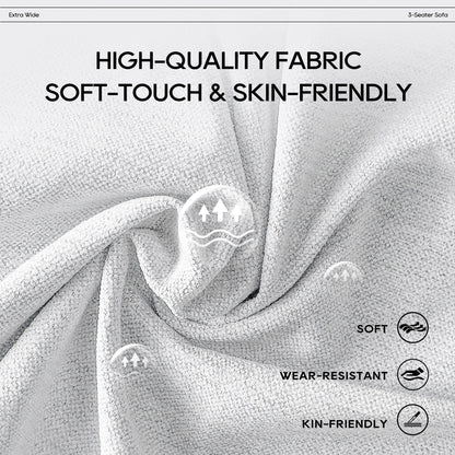 Cloud Modular Sofa Sectional 144 with Ottoman - Plush Chenille Fabric Living Room Couch