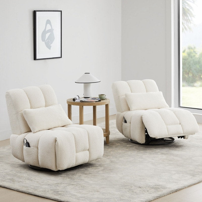 Fauteuil inclinable électrique Cole pivotant avec soutien lombaire