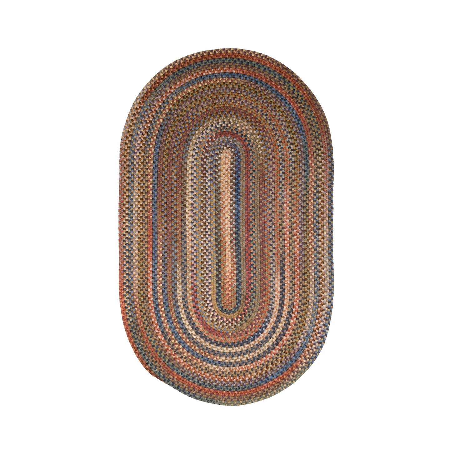 Tapis en laine multicolore tressé New England de Colonial Mills