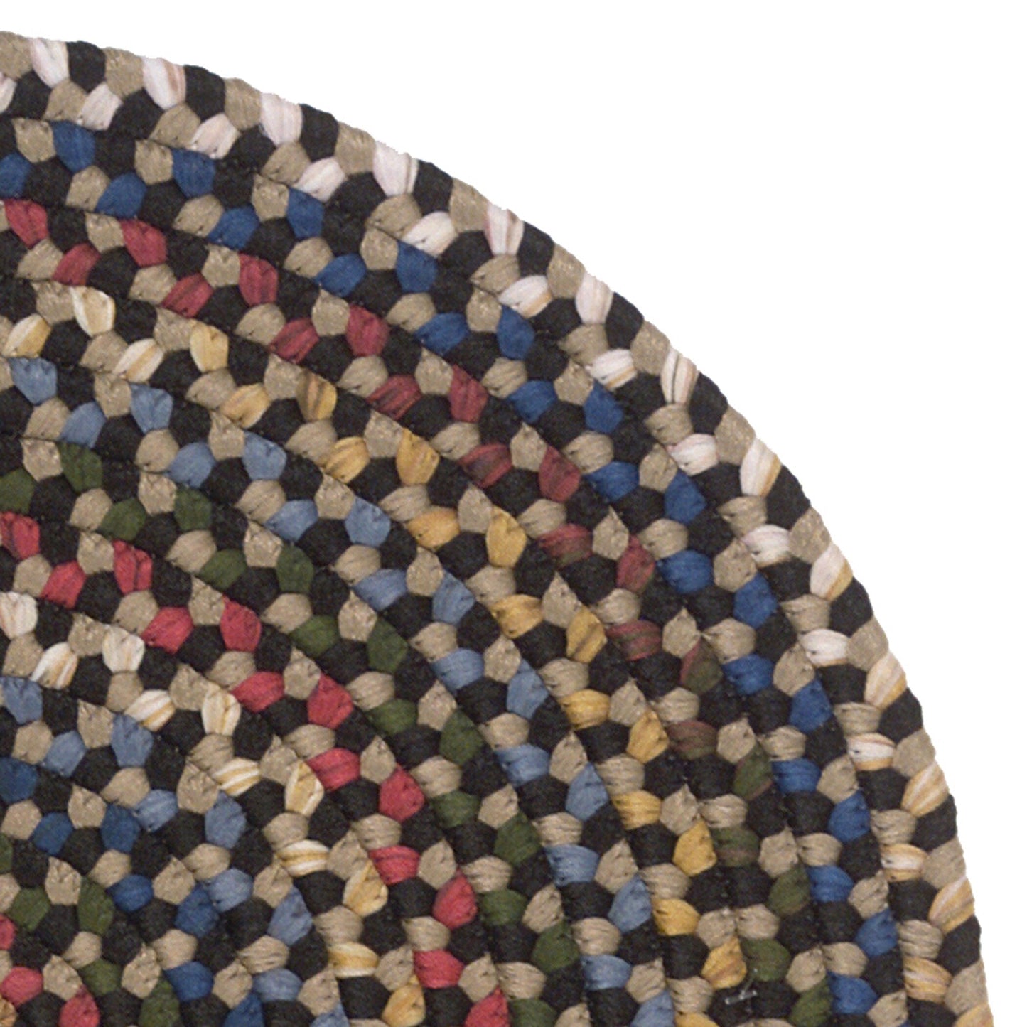 Tapis rond tressé multicolore rustique Wayland de Colonial Mills