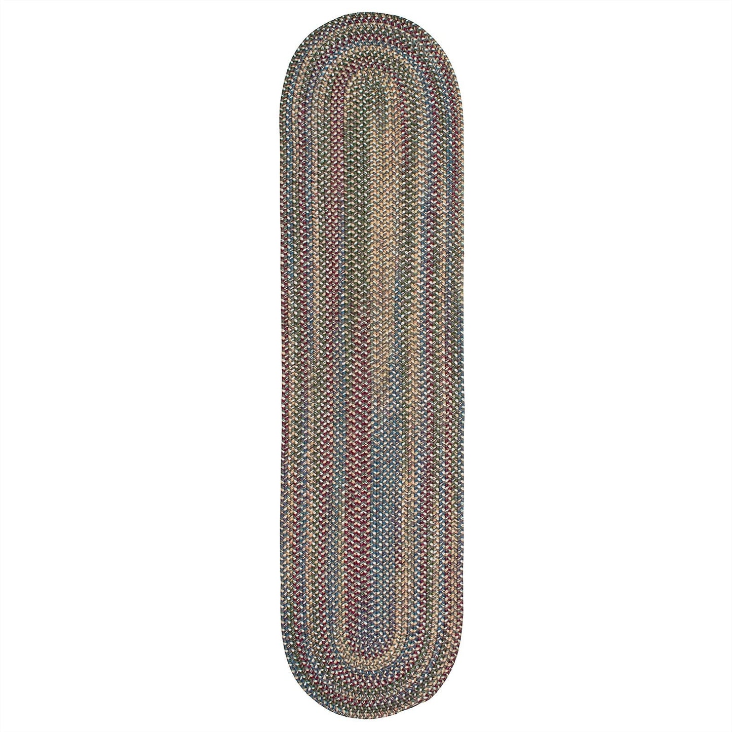 Tapis de couloir tressé rustique multicolore Worley de Colonial Mills, fait main