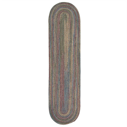 Tapis de couloir tressé rustique multicolore Worley de Colonial Mills, fait main