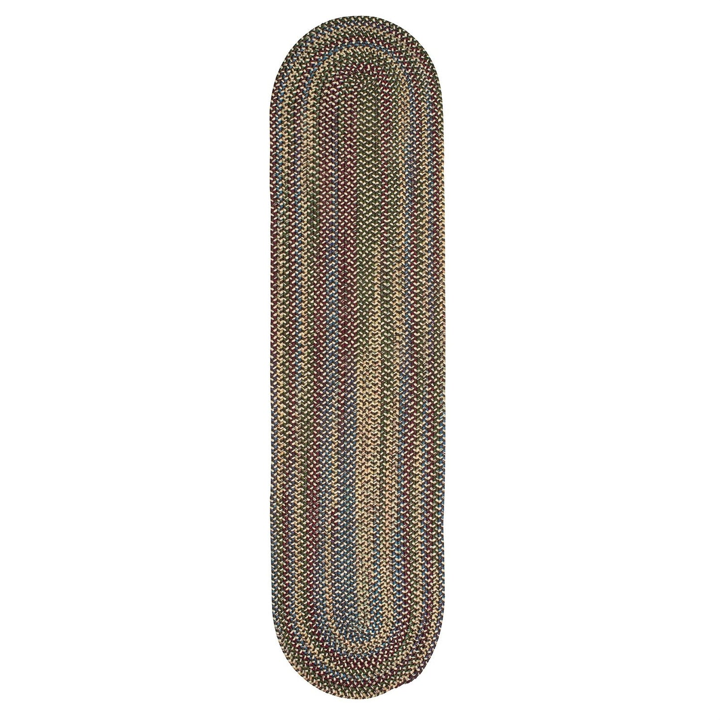 Tapis de couloir tressé rustique multicolore Worley de Colonial Mills, fait main