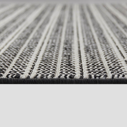 Tapis d'intérieur/extérieur Connell à rayures transitionnelles