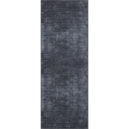 Tapis contemporain à rayures usées lavable en machine